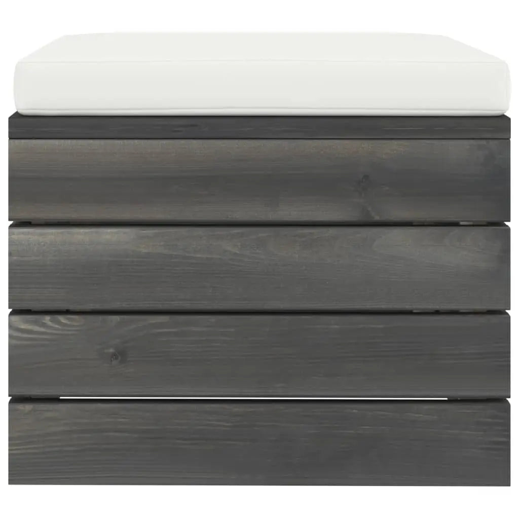 vidaXL Pouf da Giardino su Pallet con Cuscino in Legno di Pino VIDAXL