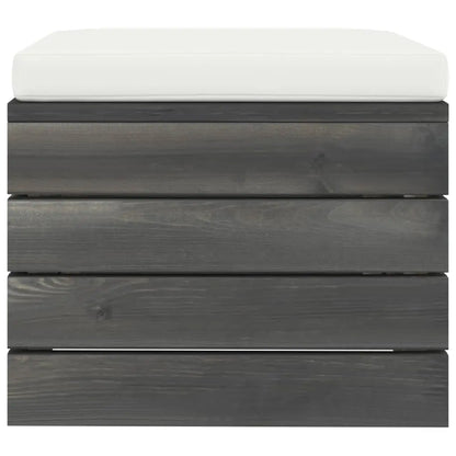 vidaXL Pouf da Giardino su Pallet con Cuscino in Legno di Pino VIDAXL