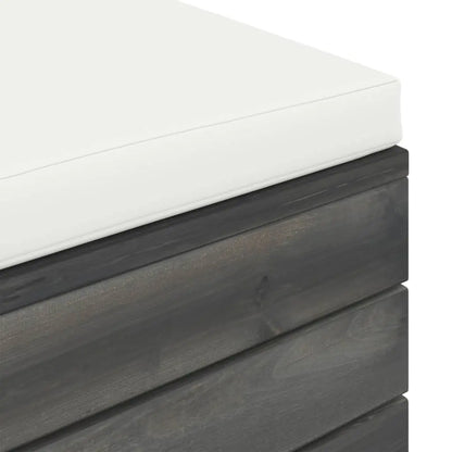 vidaXL Pouf da Giardino su Pallet con Cuscino in Legno di Pino VIDAXL