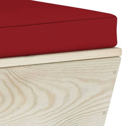 vidaXL Divano Angolare da Giardino su Pallet e Cuscini Legno di Abete VIDAXL