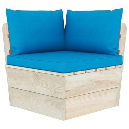 vidaXL Divano da Giardino a 2 Posti su Pallet con Cuscini Legno Abete VIDAXL