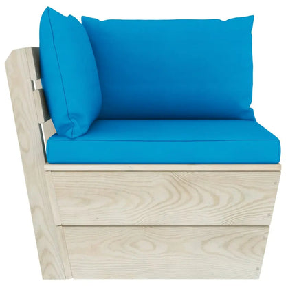 vidaXL Divano da Giardino a 2 Posti su Pallet con Cuscini Legno Abete VIDAXL