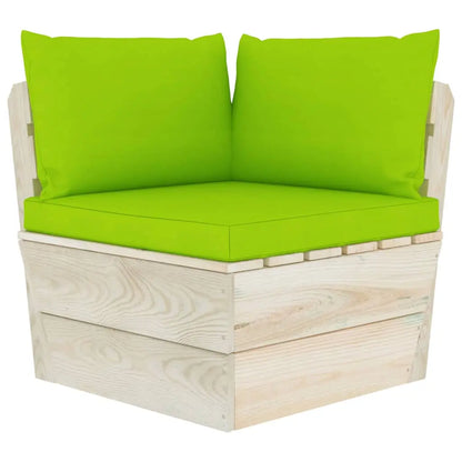 vidaXL Divano da Giardino a 3 Posti su Pallet con Cuscini Legno Abete VIDAXL