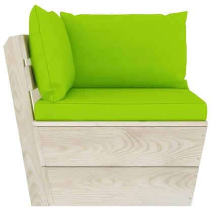 vidaXL Divano da Giardino a 3 Posti su Pallet con Cuscini Legno Abete VIDAXL