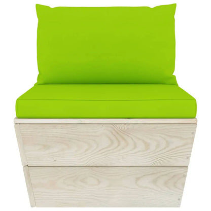 vidaXL Divano da Giardino a 3 Posti su Pallet con Cuscini Legno Abete VIDAXL