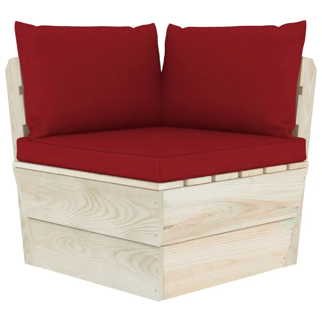 vidaXL Divano da Giardino a 4 Posti su Pallet con Cuscini Legno Abete VIDAXL