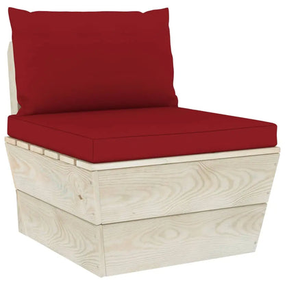 vidaXL Divano da Giardino a 4 Posti su Pallet con Cuscini Legno Abete VIDAXL