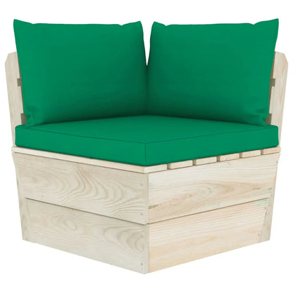 vidaXL Set Divani da Giardino su Pallet 5 pz con Cuscini Legno Abete VIDAXL