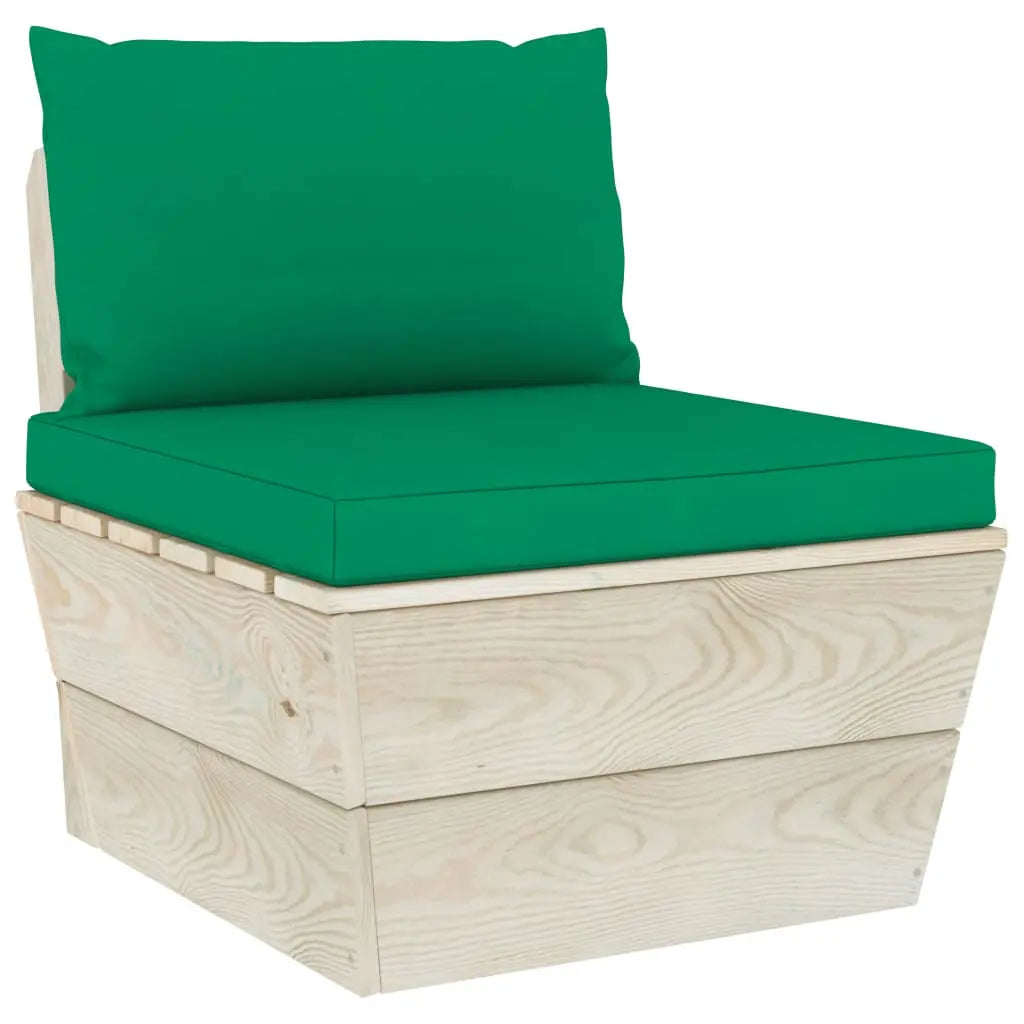 vidaXL Set Divani da Giardino su Pallet 6 pz con Cuscini Legno Abete VIDAXL