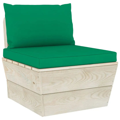 vidaXL Set Divani da Giardino su Pallet 6 pz con Cuscini Legno Abete VIDAXL