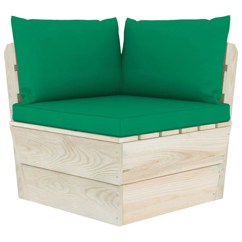 vidaXL Set Divani da Giardino su Pallet 6 pz con Cuscini Legno Abete VIDAXL