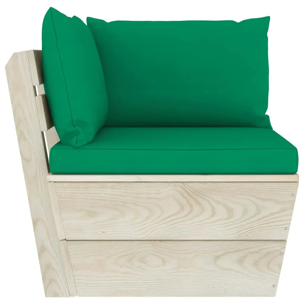 vidaXL Set Divani da Giardino su Pallet 6 pz con Cuscini Legno Abete VIDAXL