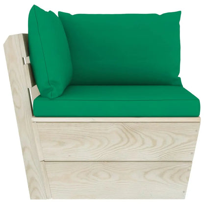 vidaXL Set Divani da Giardino su Pallet 6 pz con Cuscini Legno Abete VIDAXL