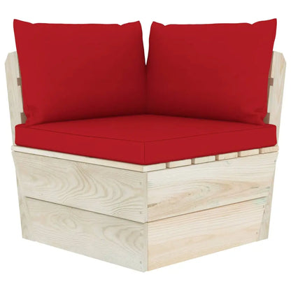 vidaXL Set Divani da Giardino su Pallet 7 pz con Cuscini Legno Abete VIDAXL