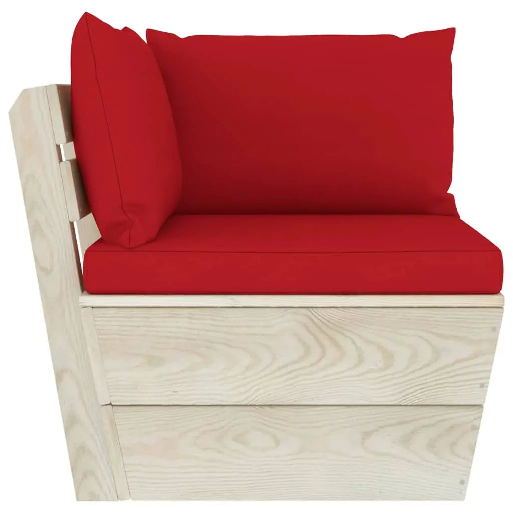 vidaXL Set Divani da Giardino su Pallet 7 pz con Cuscini Legno Abete VIDAXL