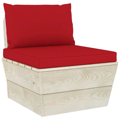 vidaXL Set Divani da Giardino su Pallet 7 pz con Cuscini Legno Abete VIDAXL
