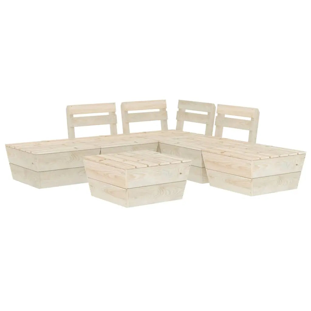 vidaXL Set Divani da Giardino su Pallet 6 pz in Legno Abete Impregnato VIDAXL