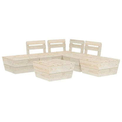 vidaXL Set Divani da Giardino su Pallet 6 pz in Legno Abete Impregnato VIDAXL