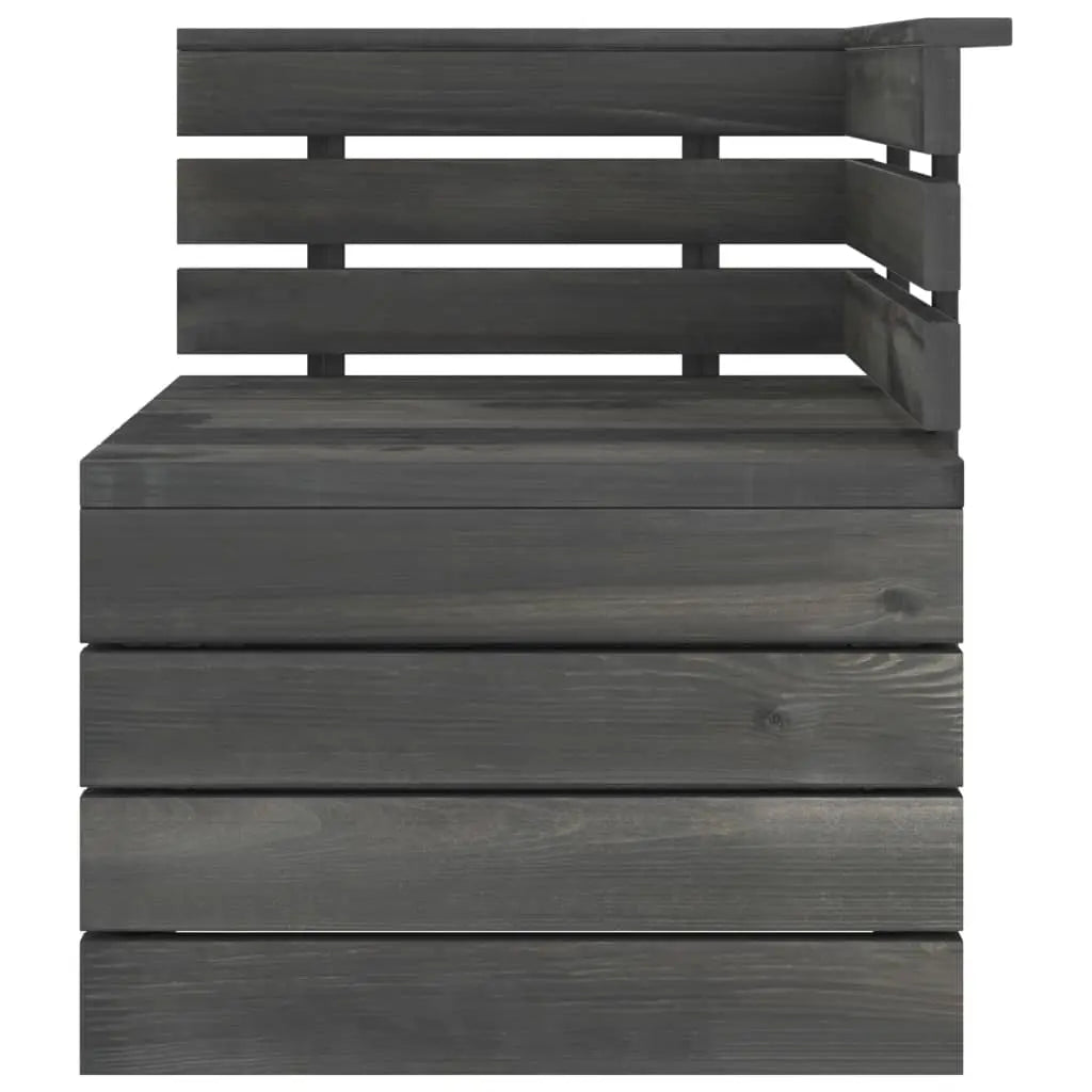 vidaXL Set Divani da Giardino su Pallet 6 pz Legno Pino Grigio Scuro VIDAXL