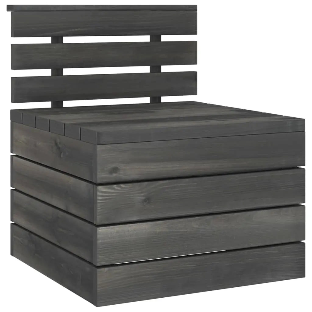 vidaXL Set Divani da Giardino su Pallet 6 pz Legno Pino Grigio Scuro VIDAXL