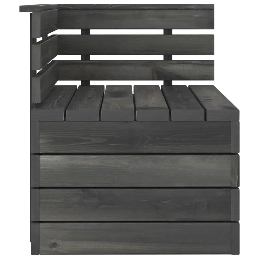 vidaXL Set Divani da Giardino su Pallet 8 pz Legno Pino Grigio Scuro VIDAXL