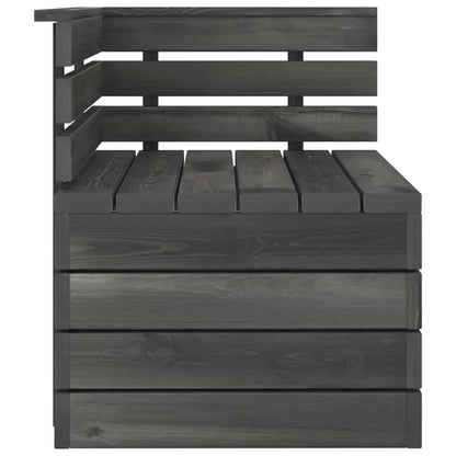 vidaXL Set Divani da Giardino su Pallet 8 pz Legno Pino Grigio Scuro VIDAXL