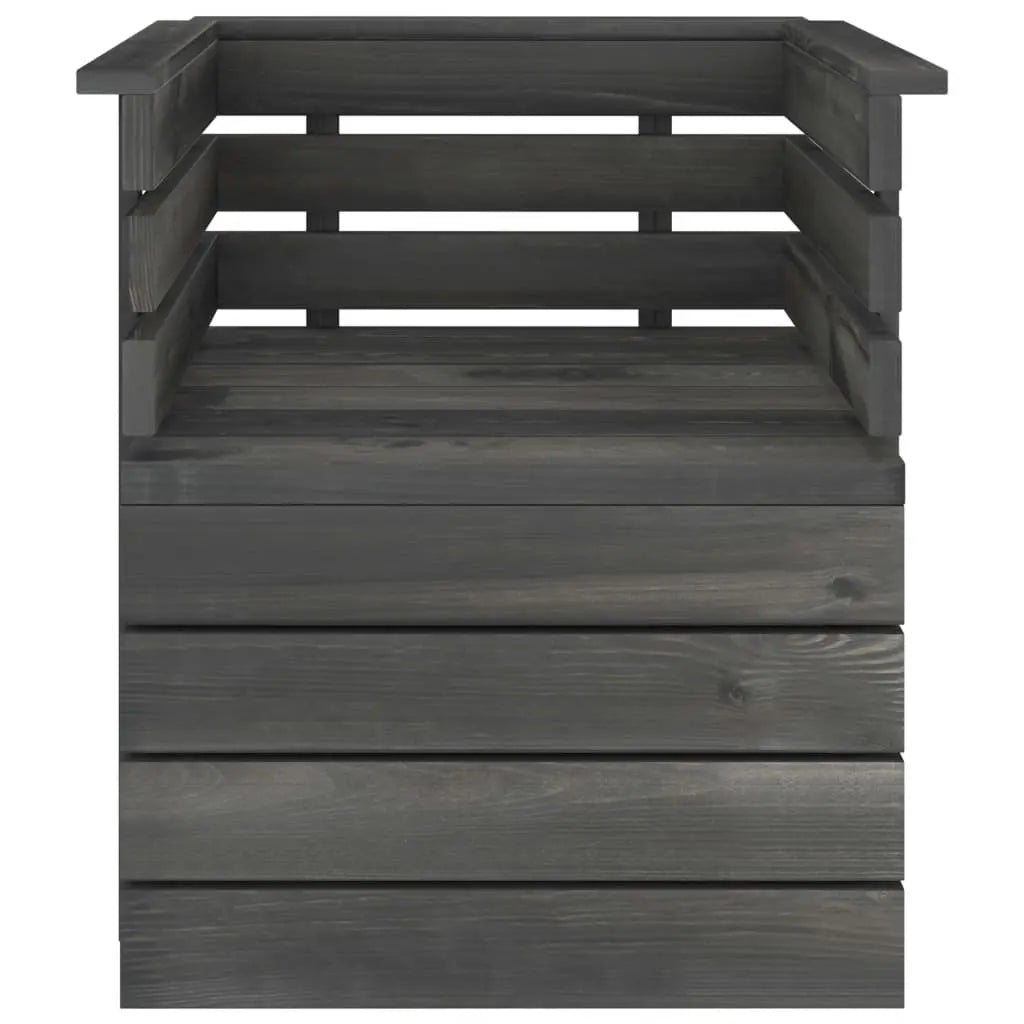 vidaXL Set Divani da Giardino su Pallet 8 pz Legno Pino Grigio Scuro VIDAXL