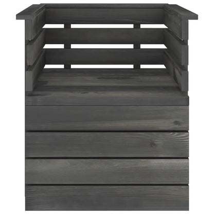 vidaXL Set Divani da Giardino su Pallet 8 pz Legno Pino Grigio Scuro VIDAXL