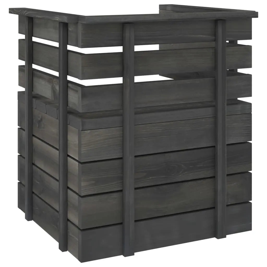 vidaXL Set Divani da Giardino su Pallet 8 pz Legno Pino Grigio Scuro VIDAXL