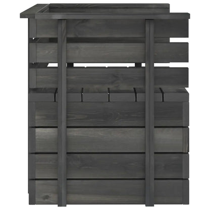 vidaXL Set Divani da Giardino su Pallet 8 pz Legno Pino Grigio Scuro VIDAXL