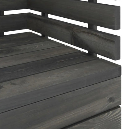 vidaXL Set Divani da Giardino su Pallet 8 pz Legno Pino Grigio Scuro VIDAXL