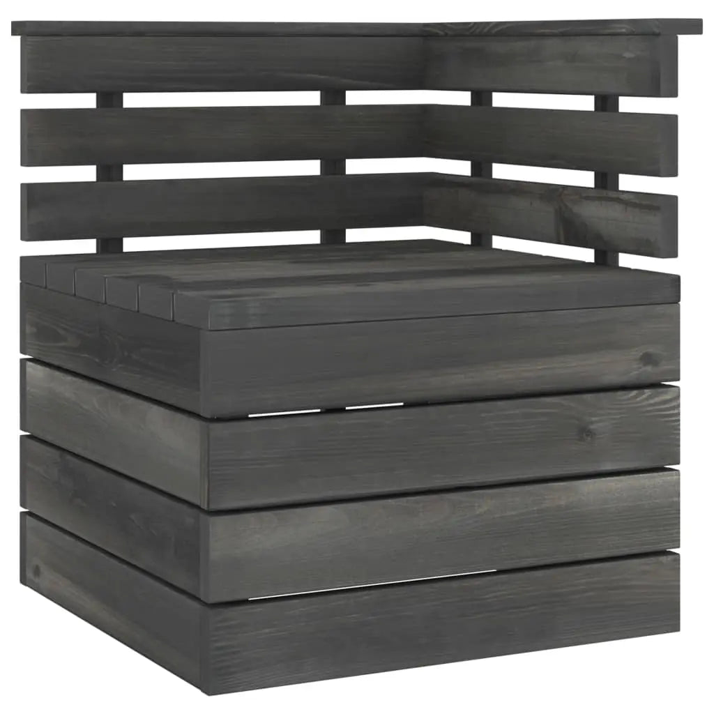 vidaXL Set Divani da Giardino su Pallet 8 pz Legno Pino Grigio Scuro VIDAXL