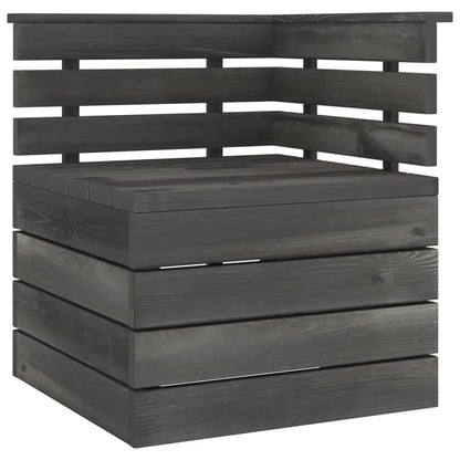 vidaXL Set Divani da Giardino su Pallet 8 pz Legno Pino Grigio Scuro VIDAXL
