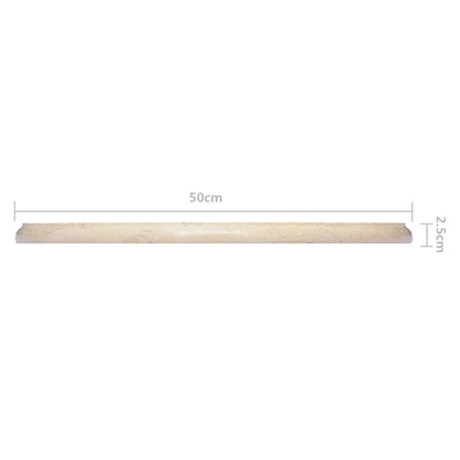 vidaXL Piano per Tavolo Crema Ø50x2,5 cm in Marmo