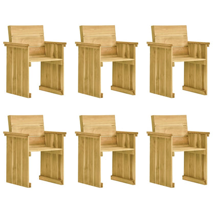 vidaXL Set da Pranzo per Giardino con Cuscini 7pz in Pino Impregnato