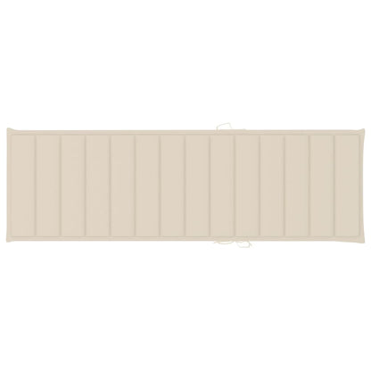 vidaXL Lettino da Giardino con Cuscino Crema Legno Pino Impregnato