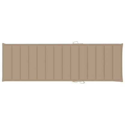 vidaXL Lettino da Giardino con Cuscino Beige Legno Pino Impregnato