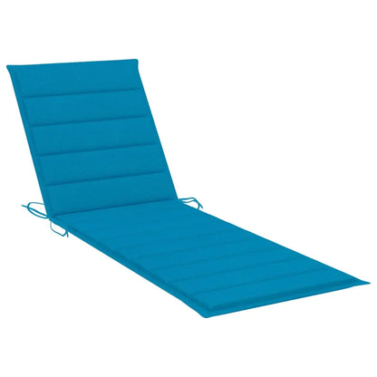 vidaXL Lettino da Giardino con Cuscino Blu in Legno di Pino Impregnato VIDAXL