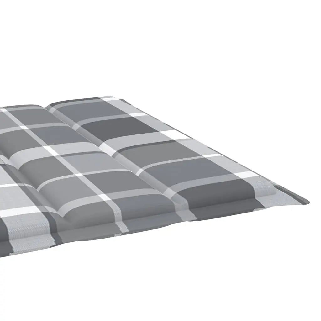 vidaXL Lettino Prendisole con Cuscino Tartan Grigio in Pino Impregnato VIDAXL