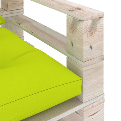 vidaXL Divano da Giardino Pallet e Cuscini Verde Intenso Legno di Pino