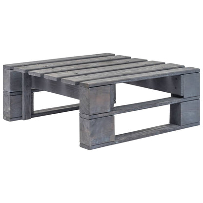 vidaXL Ottomana da Giardino Pallet in Legno di Pino Impregnato Grigio