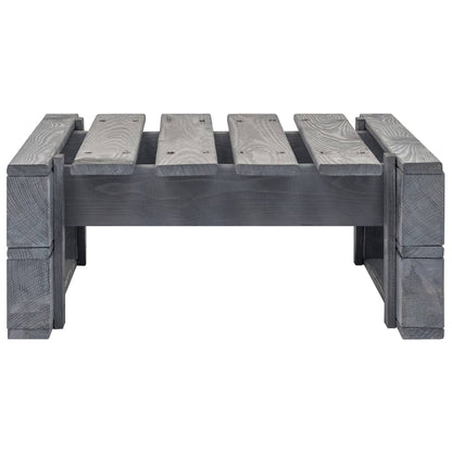 vidaXL Ottomana da Giardino Pallet in Legno di Pino Impregnato Grigio