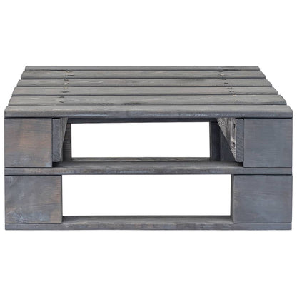 vidaXL Ottomana da Giardino Pallet in Legno di Pino Impregnato Grigio