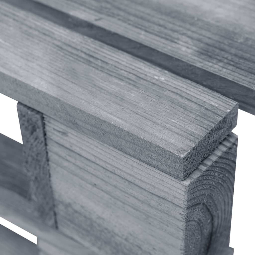 vidaXL Ottomana da Giardino Pallet in Legno di Pino Impregnato Grigio