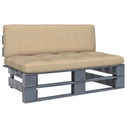 vidaXL Divano Centrale da Giardino Pallet Legno Pino Impregnato Grigio