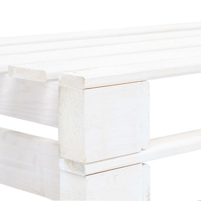 vidaXL Divano Centrale da Giardino Pallet Legno Pino Impregnato Bianco