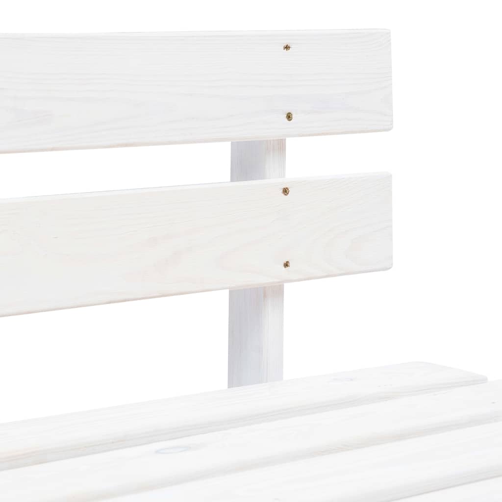 vidaXL Divano Centrale da Giardino Pallet Legno Pino Impregnato Bianco