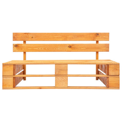 vidaXL Divano Centrale da Giardino Pallet Legno Pino Impregnato Ambra