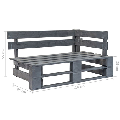 vidaXL Set Divani in Pallet con Cuscini 6 pz in Pino Impregnato Grigio