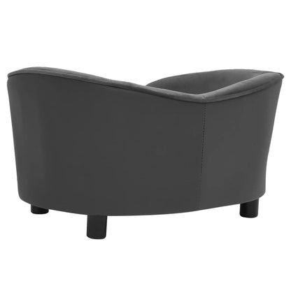 vidaXL Divano per Cani Grigio Scuro 69x49x40 cm in Peluche e Similpelle